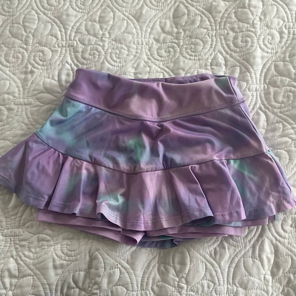 All in Motion girls size small 6/7 purple tie dye skort